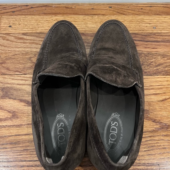Tod’s Men’s Penny Loafer Shoes Slip On Suede Made In Italy Brown Size UK9.5 US11 - Picture 5 of 11